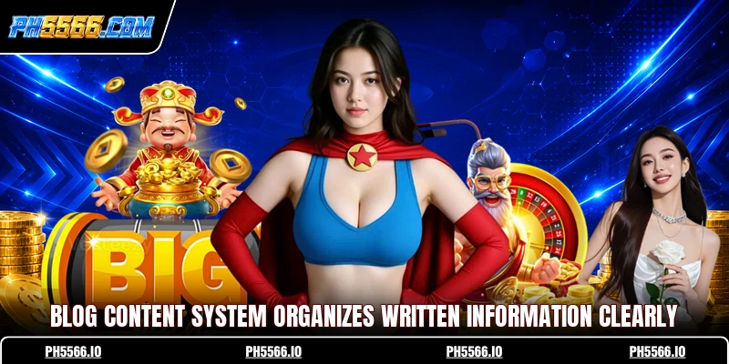Blog content system organizes written information clearly 