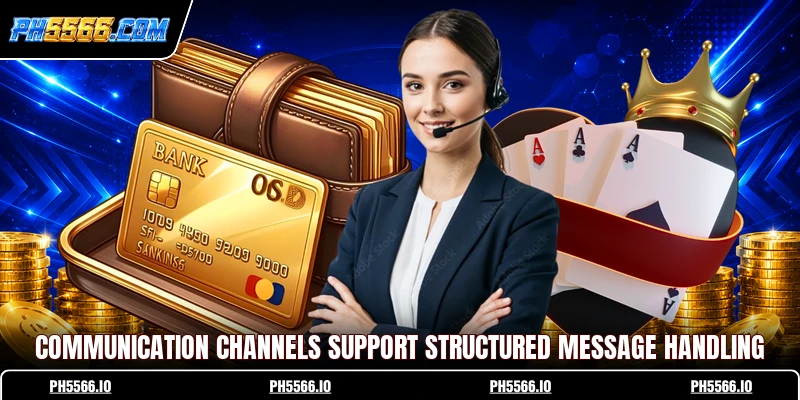 Communication channels support structured message handling