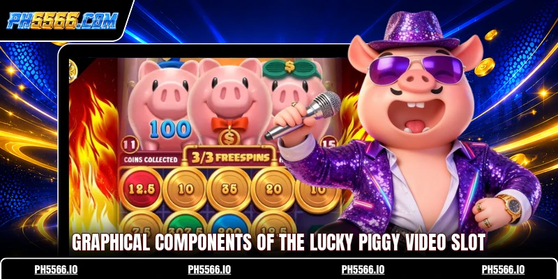 Graphical components of the Lucky Piggy video slot