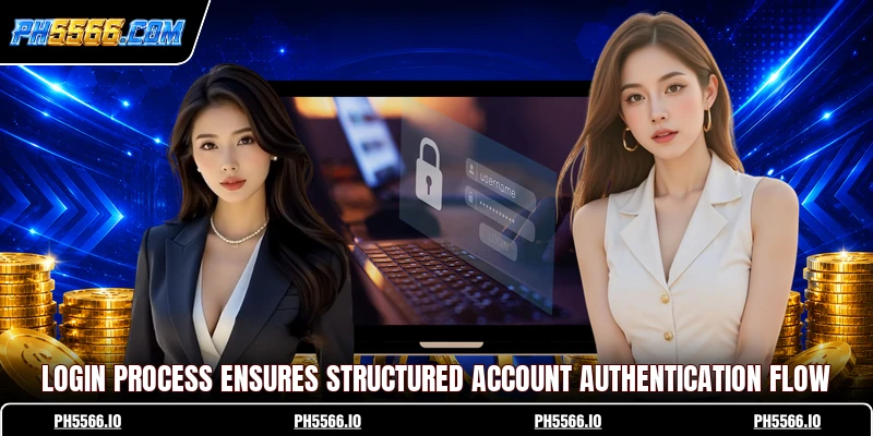 Login process ensures structured account authentication flow