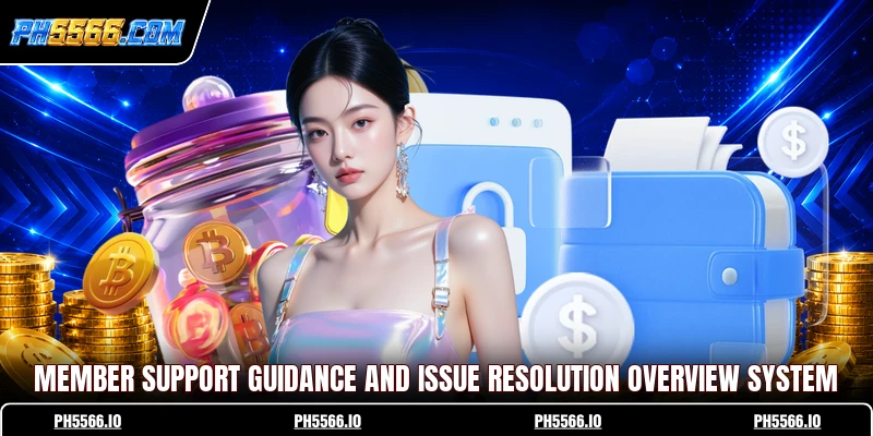 Member support guidance and issue resolution overview system