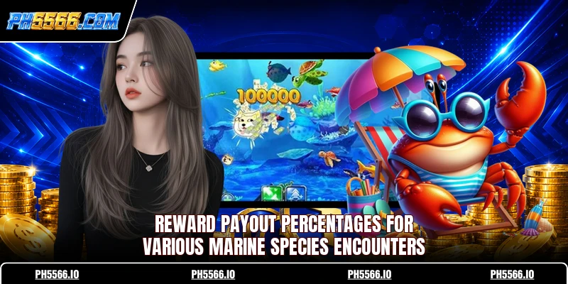 Reward payout percentages for various marine species encounters