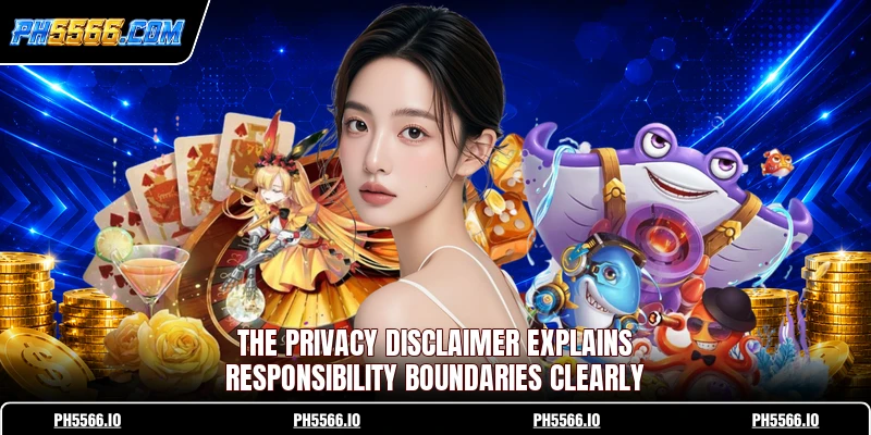 The privacy disclaimer explains responsibility boundaries clearly